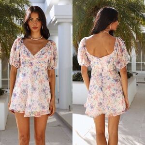 HELLO MOLLY Angel Biba Multicolor Graceful Hours Floral Dress